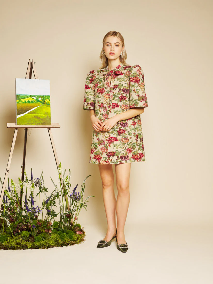 Petunia Tapestry Mini Dress - Image 4
