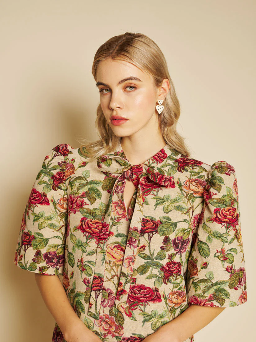 Petunia Tapestry Mini Dress - Image 5