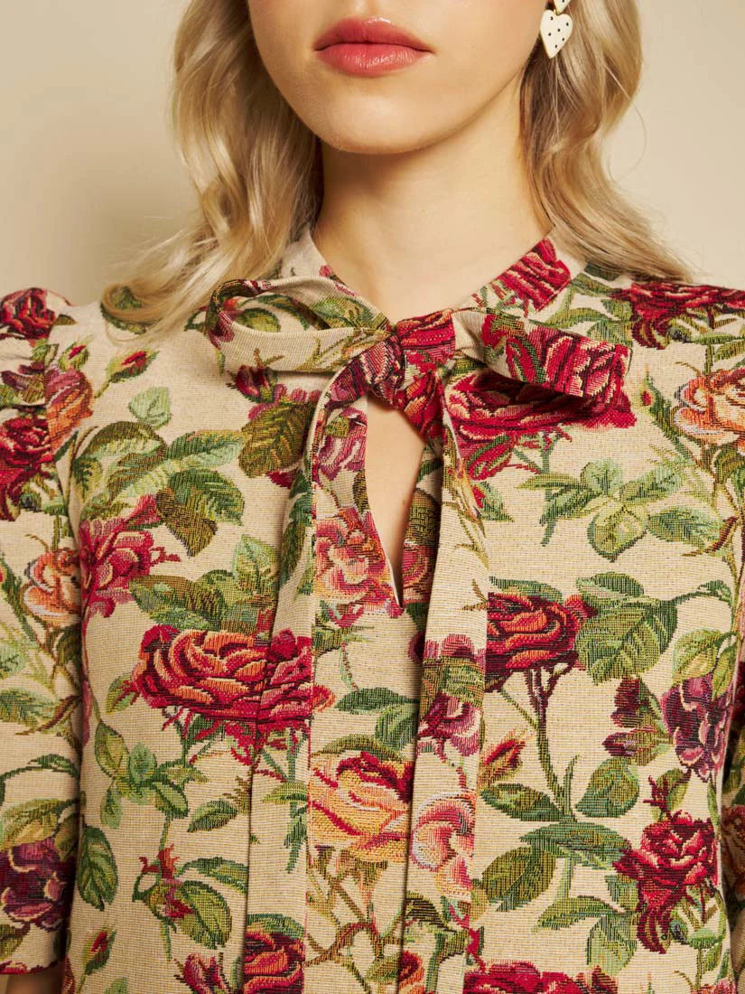 Petunia Tapestry Mini Dress - Image 6