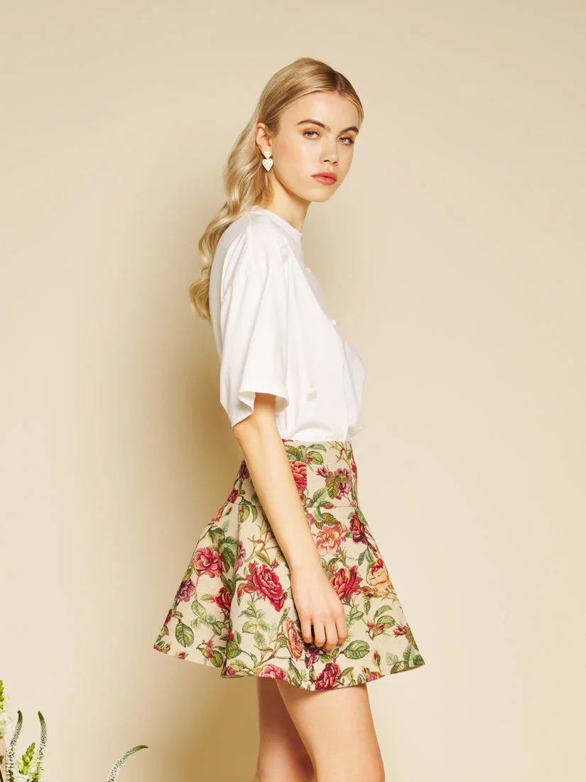 Petunia Tapestry Mini Skirt - Image 2