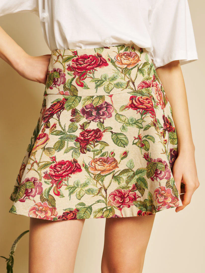 Petunia Tapestry Mini Skirt - Image 5