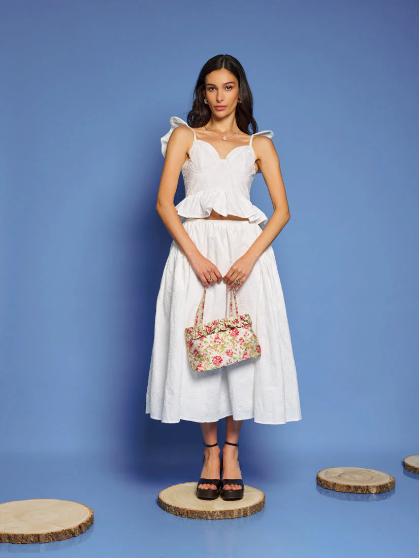 <b>DREAM</b> Pines Embroidered Midi Skirt - Image 4