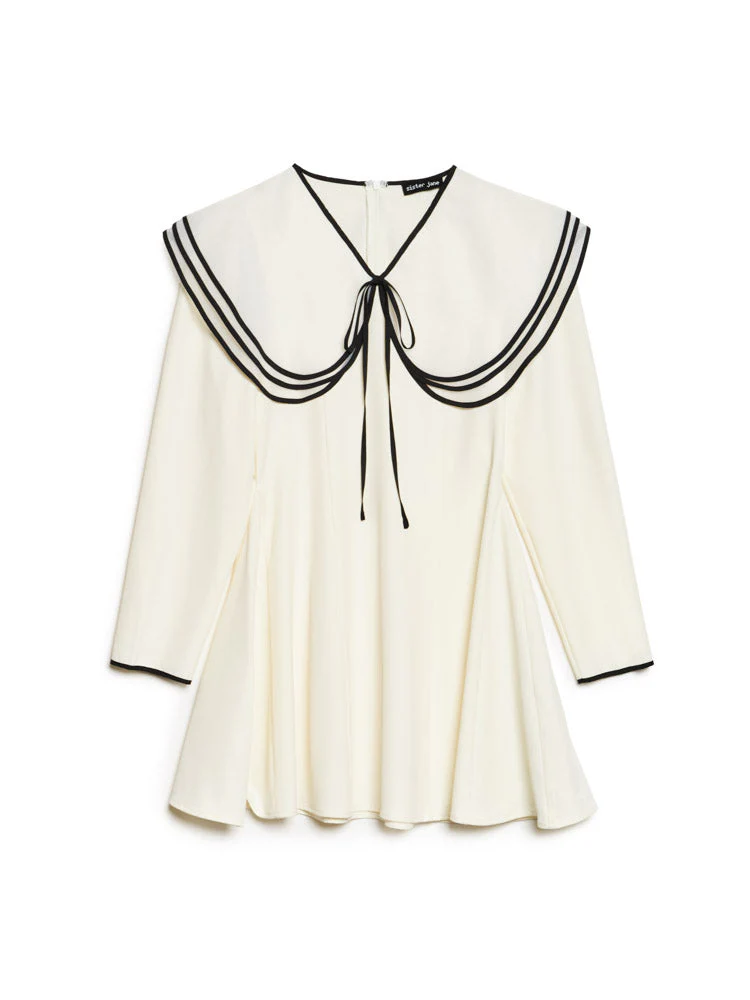 Porcelain Collar Mini Dress - Image 7