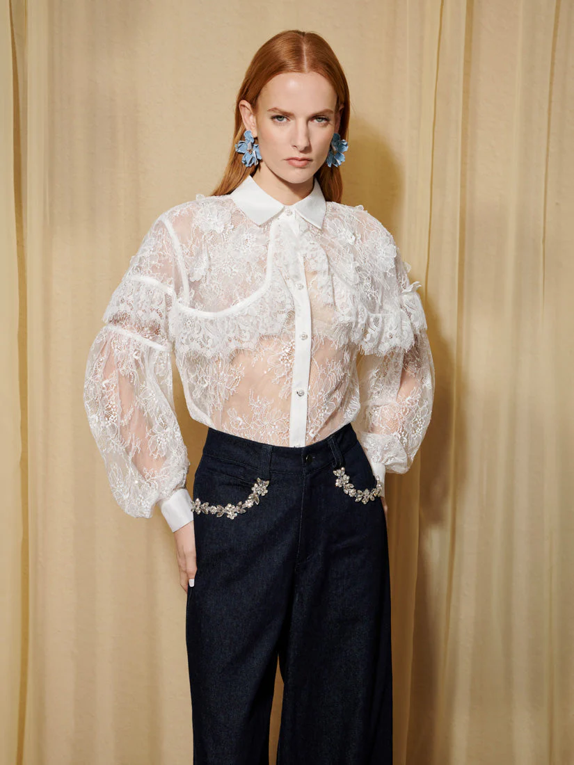 <b>DREAM</b> Promise Lace Cape Shirt