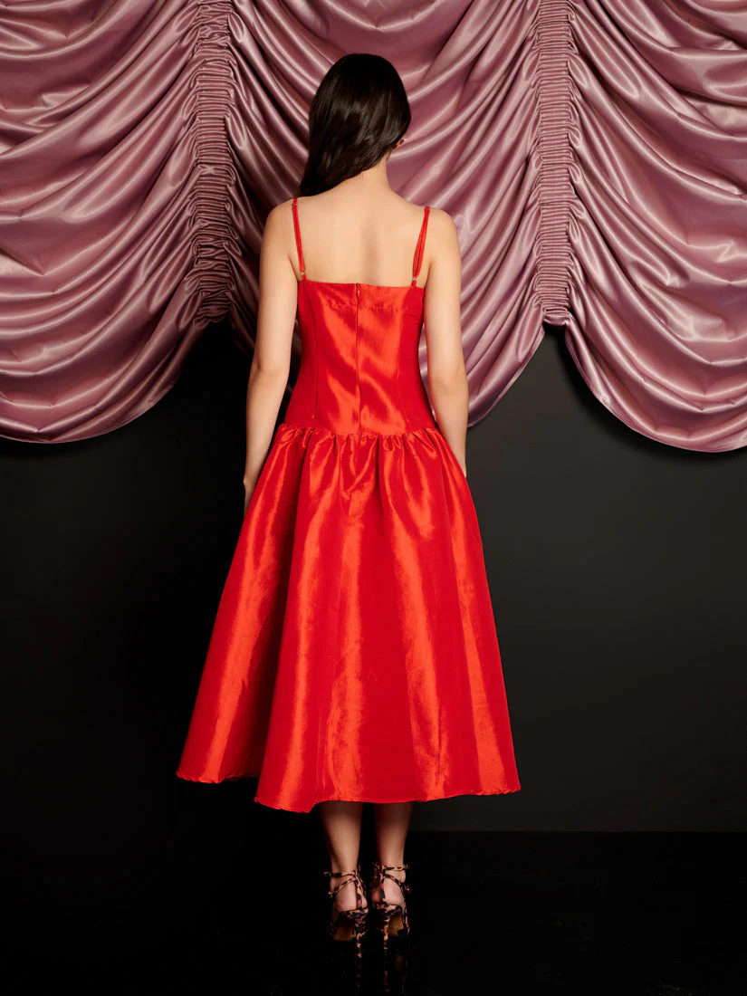 Quartet Taffeta Midi Dress - Image 3