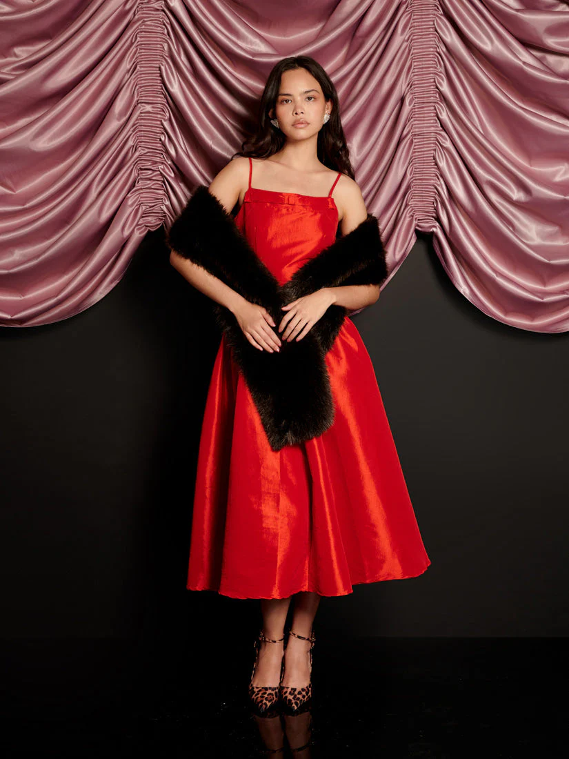 Quartet Taffeta Midi Dress - Image 4