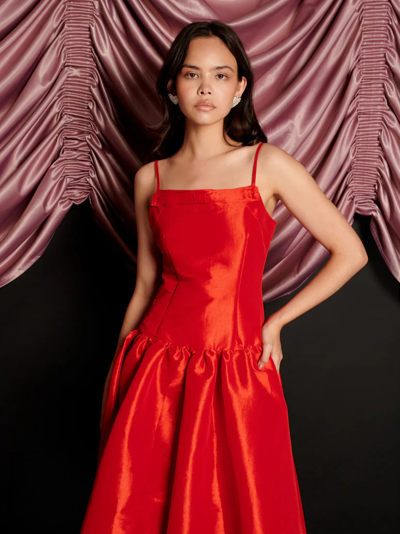 Quartet Taffeta Midi Dress - Image 5