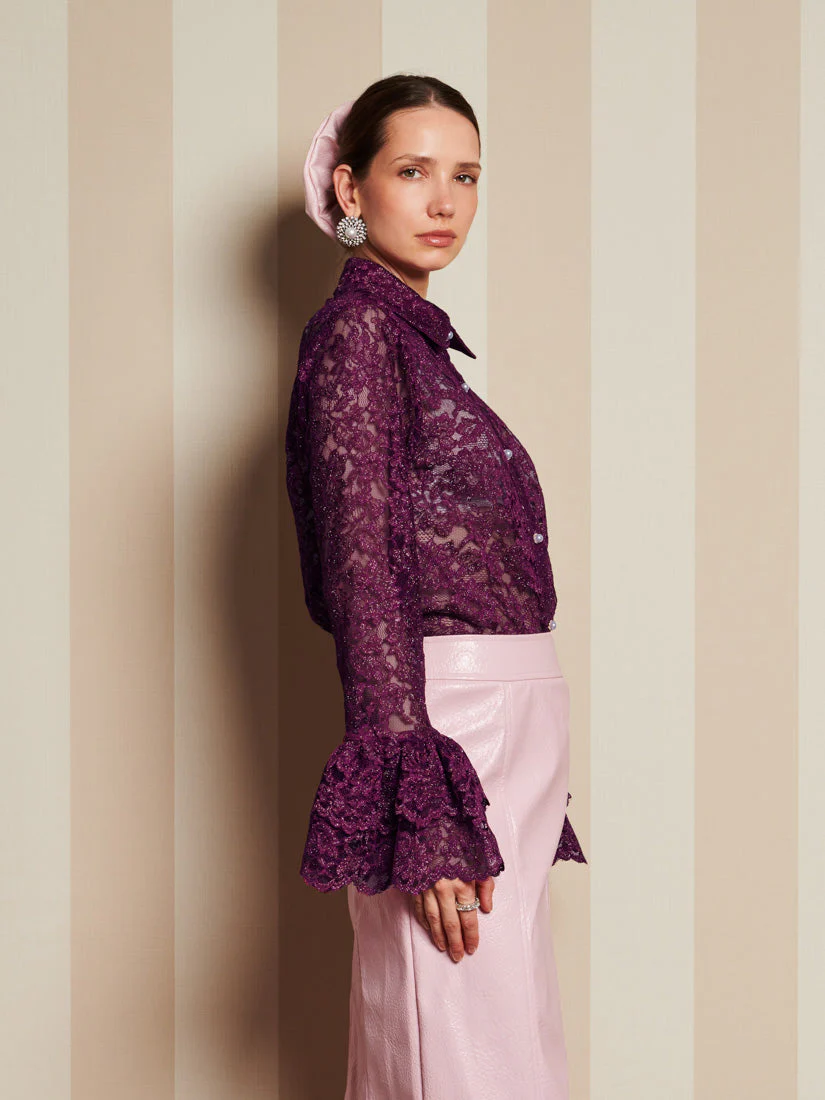 <b>DREAM</b> Quill Lace Ruffle Blouse - Image 2