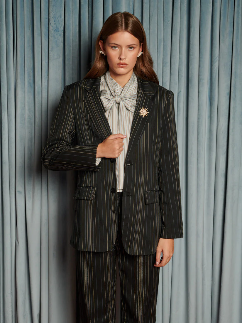 Richie Stripe Single Breasted Blazer - Image 3