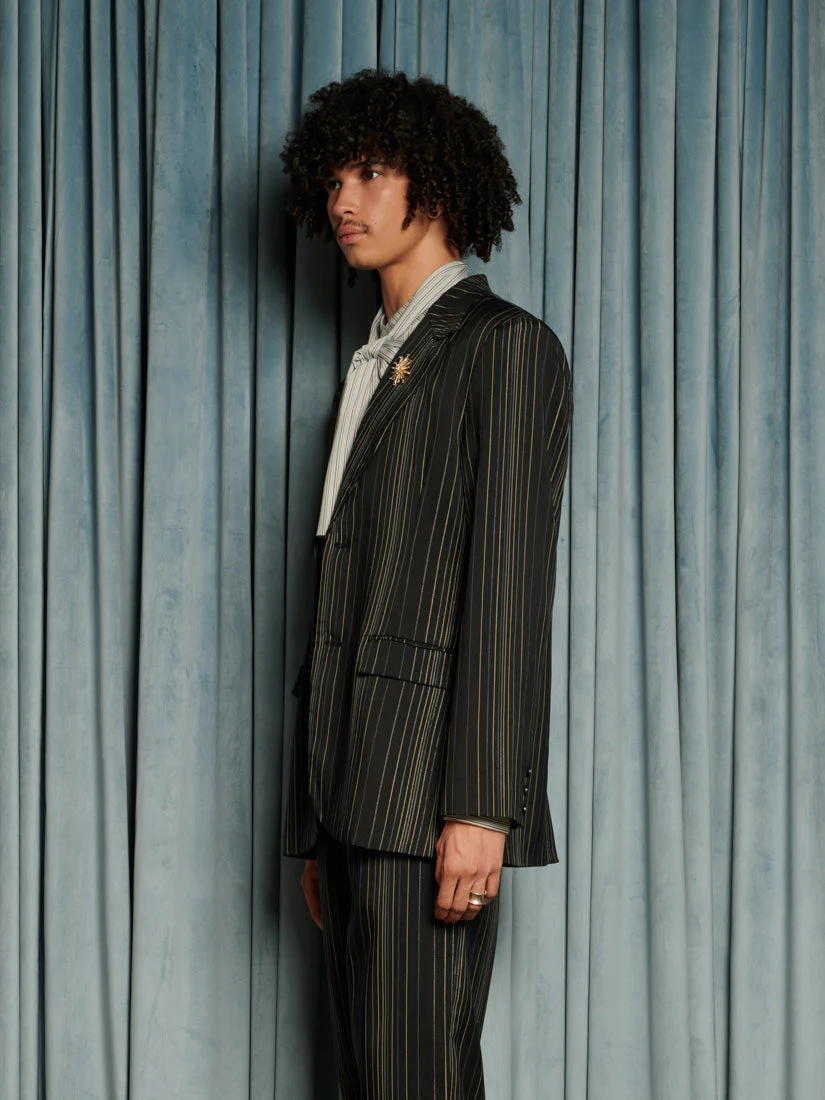 Richie Stripe Single Breasted Blazer - Image 5