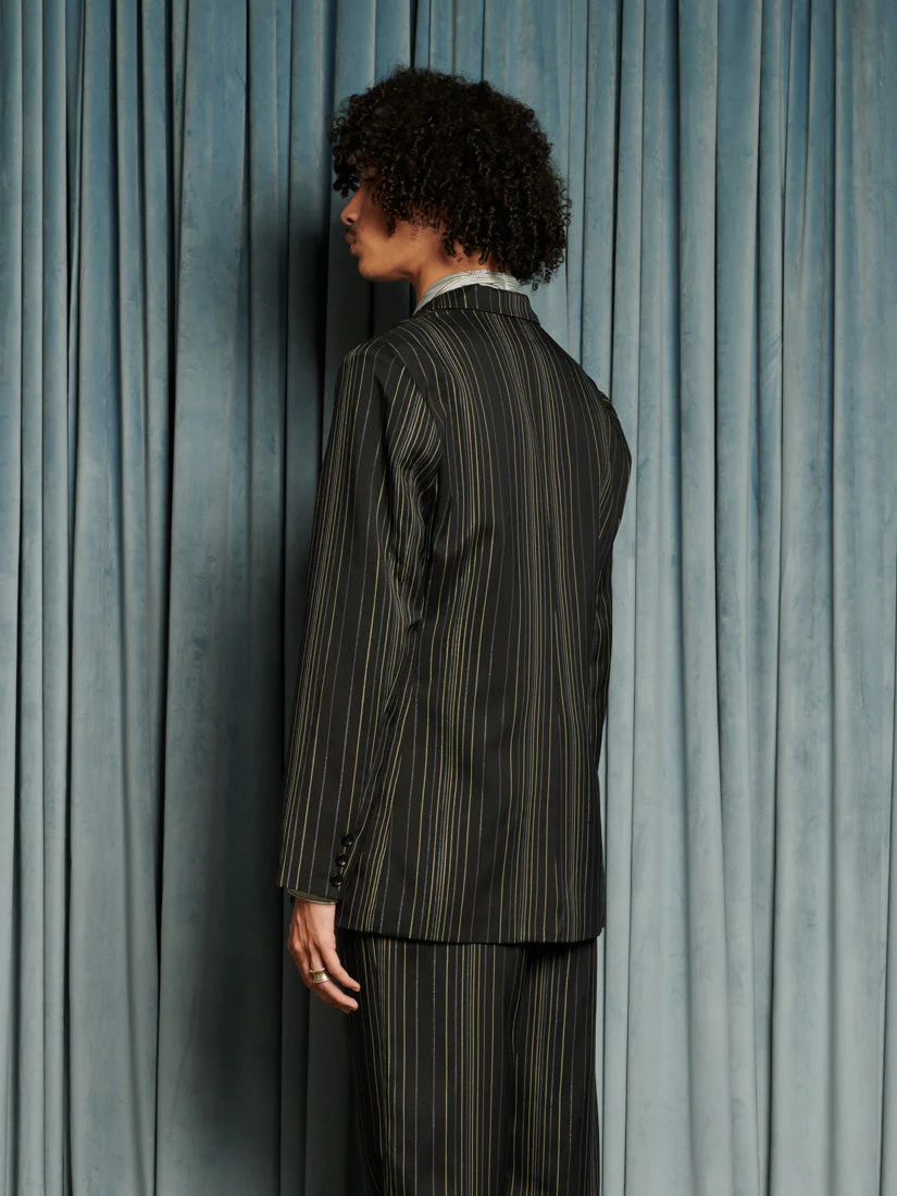 Richie Stripe Single Breasted Blazer - Image 6