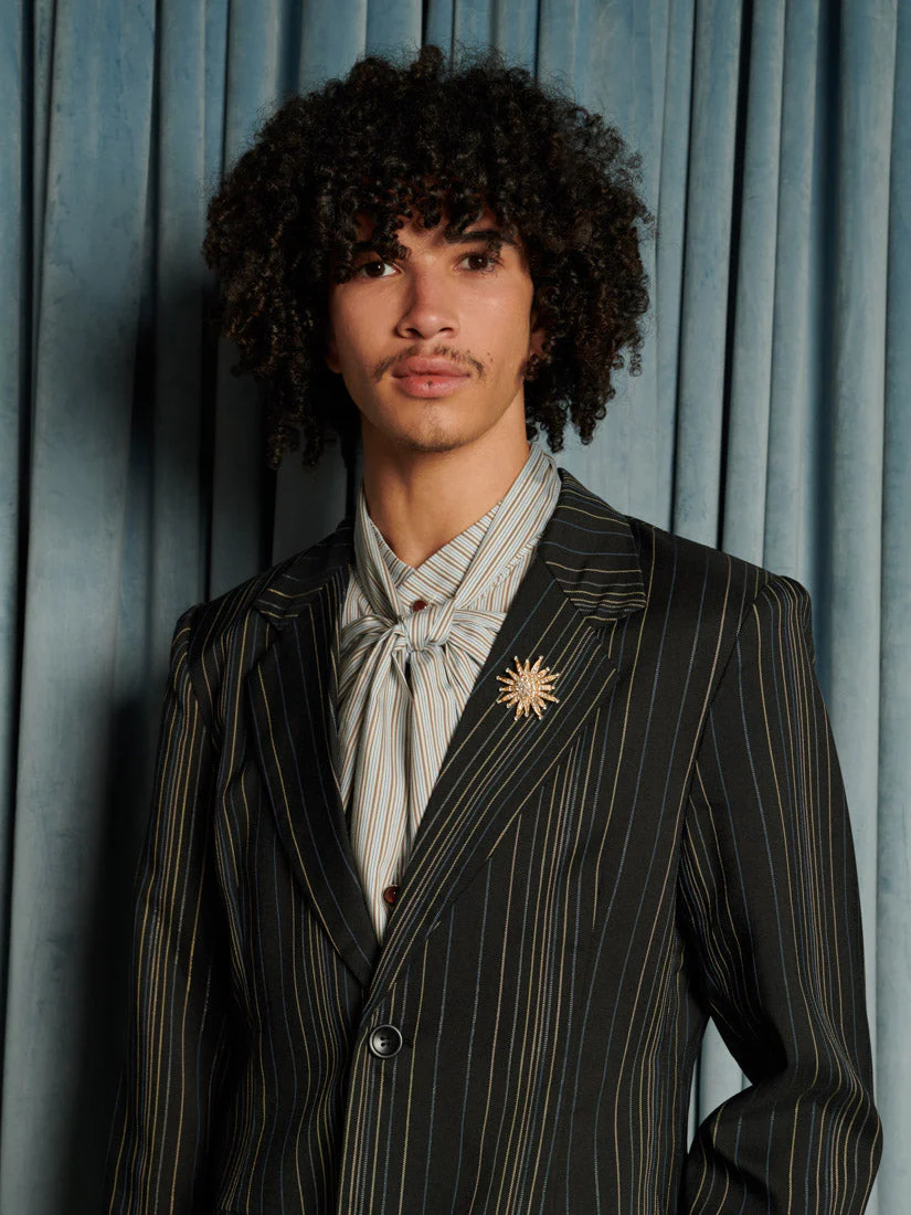 Richie Stripe Single Breasted Blazer - Image 7