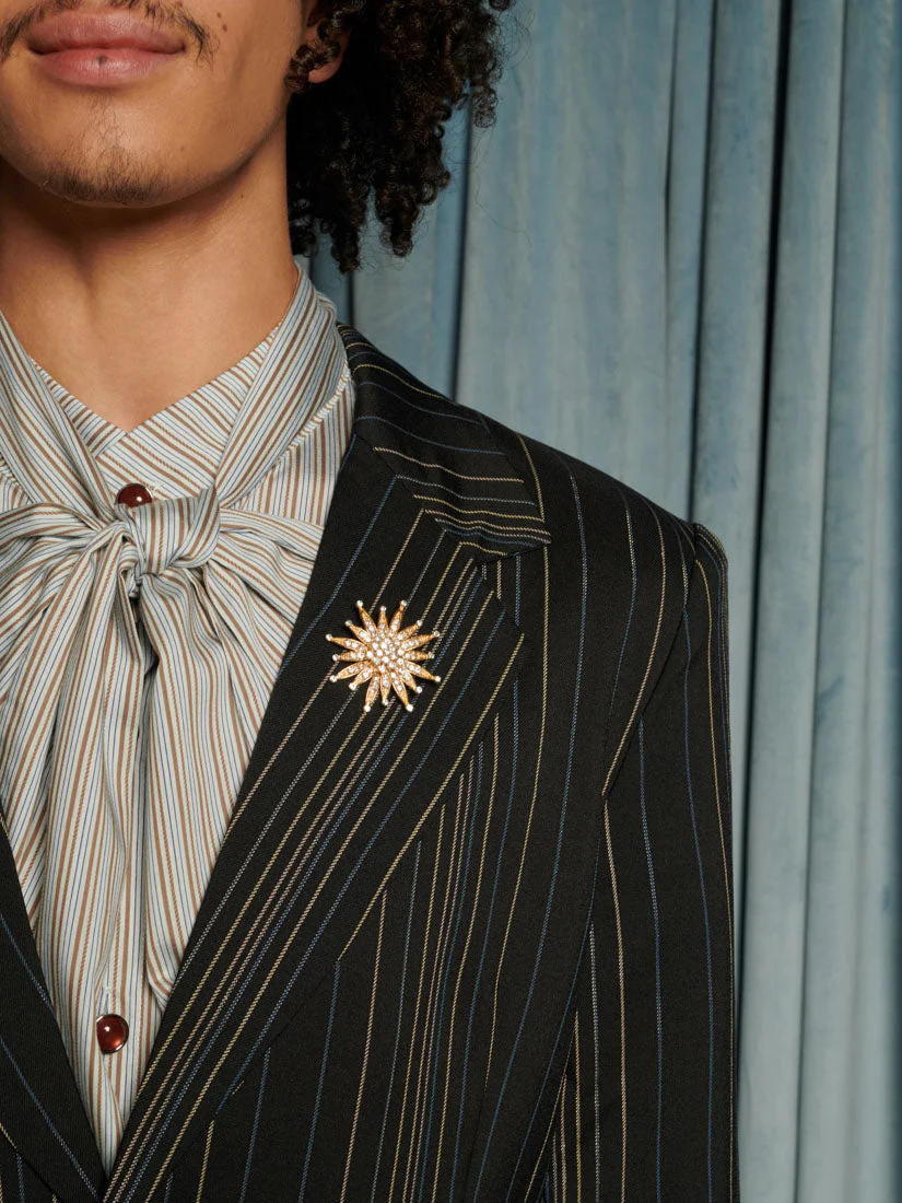 Richie Stripe Single Breasted Blazer - Image 8