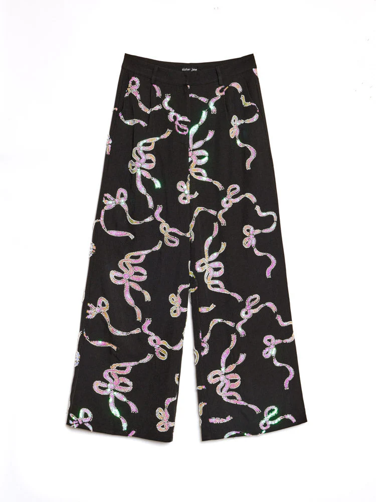 Ripple Bow Embellished Trousers - Image 7
