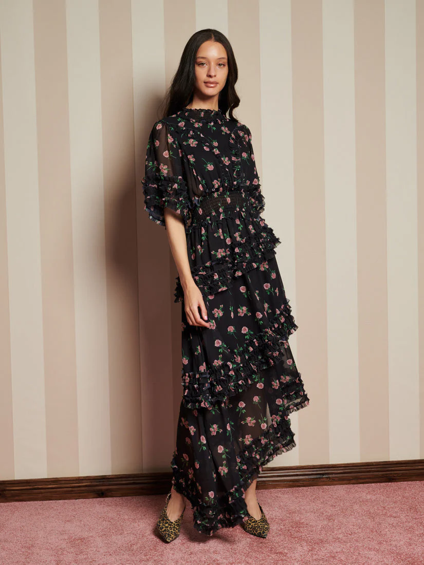 Rose Way Asymmetric Dress