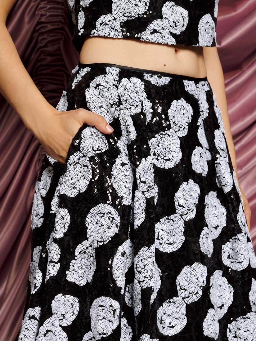 <b>DREAM</b> Roxie Rose Sequin Midi Skirt - Image 5