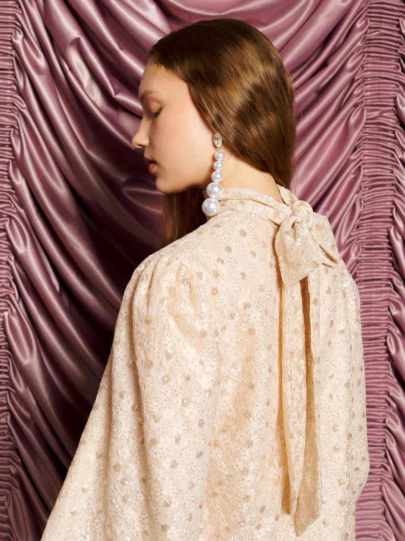 <b>DREAM</b> Sally Lace Bow Blouse - Image 5