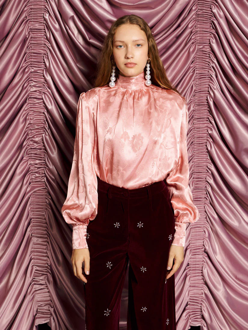<b>DREAM</b> Satin Hour Bow Blouse