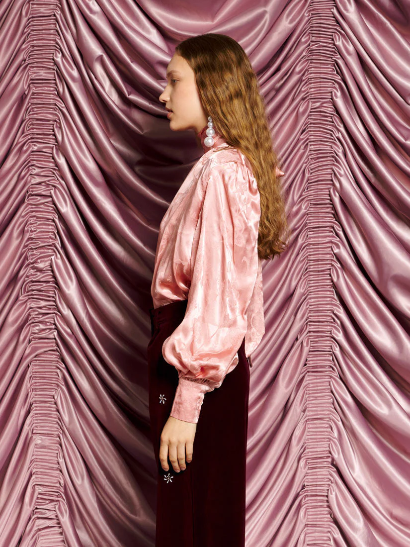 <b>DREAM</b> Satin Hour Bow Blouse - Image 2