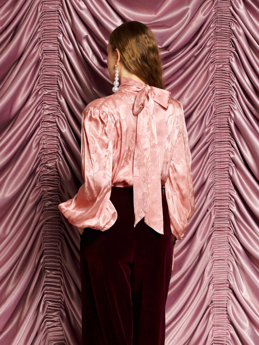<b>DREAM</b> Satin Hour Bow Blouse - Image 3