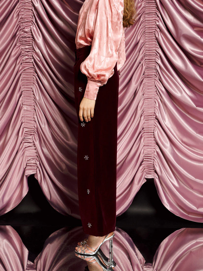 <b>DREAM</b> Satine Velvet Trousers - Image 2