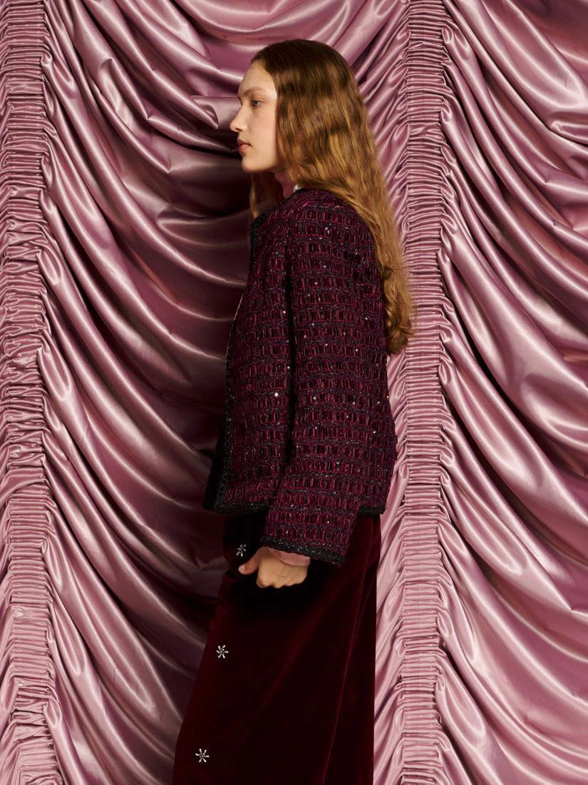 <b>DREAM</b> Satine Velvet Tweed Jacket - Image 2