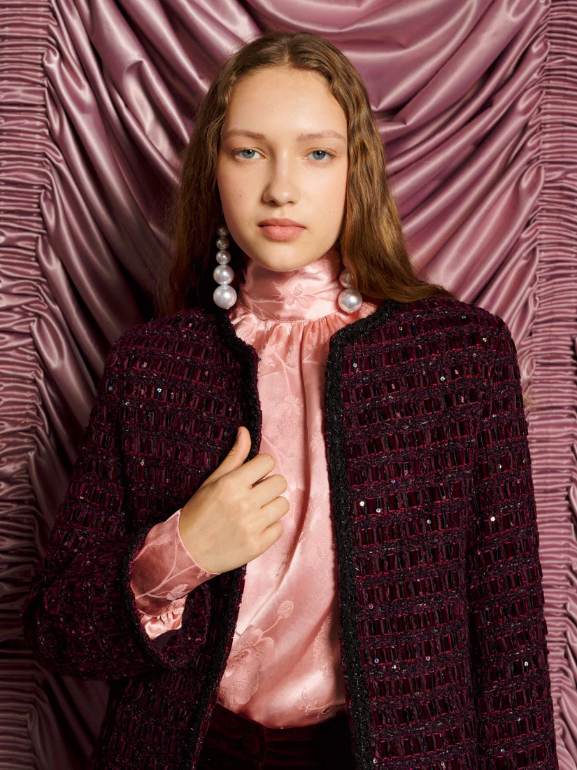 <b>DREAM</b> Satine Velvet Tweed Jacket - Image 5