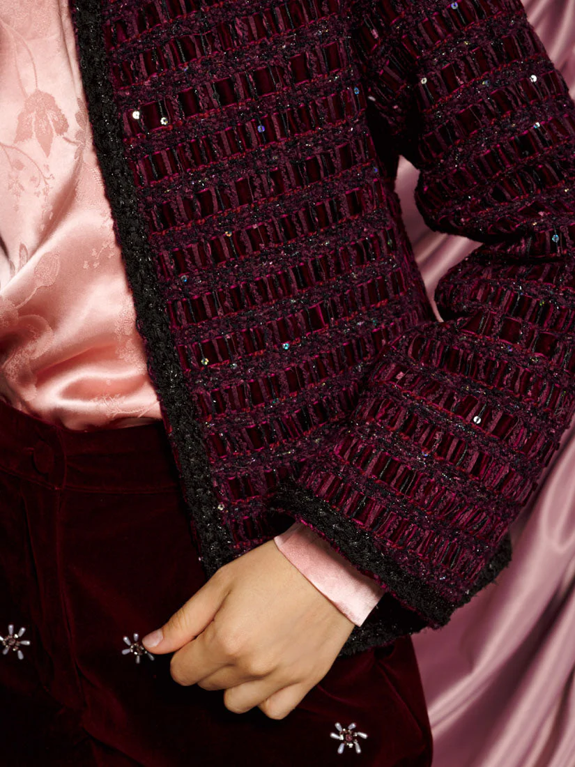 <b>DREAM</b> Satine Velvet Tweed Jacket - Image 6