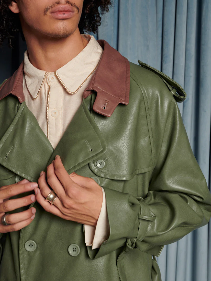 Scout PU Trench Coat - Image 8