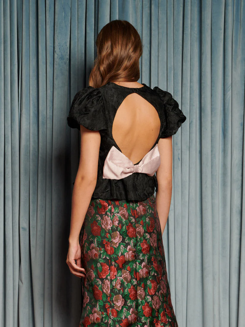 Screenplay Jacquard Bow Top - Image 3