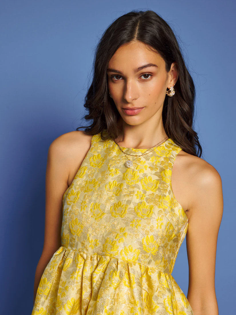 <b>DREAM</b> Shimmer Jacquard Mini Dress - Image 5