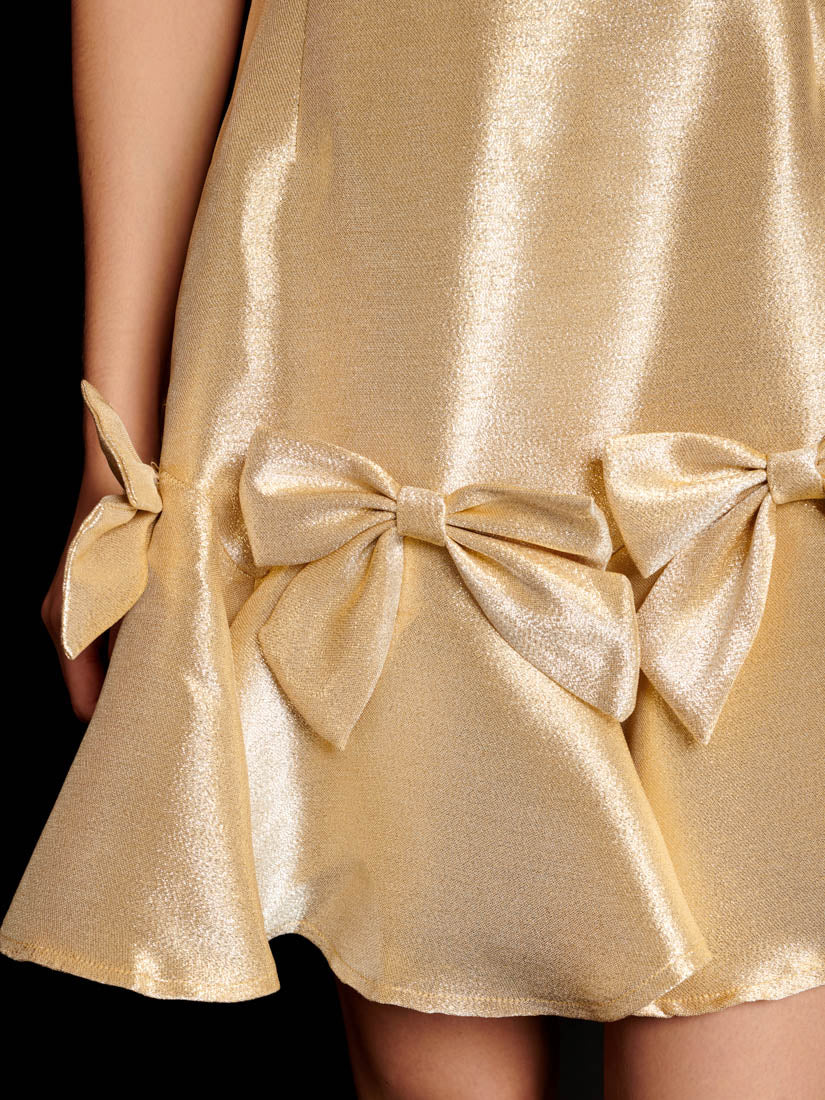 Shimmy Bow Mini Dress - Image 6