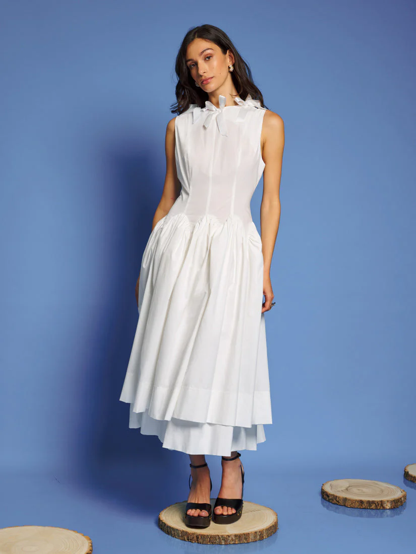 <b>DREAM</b> Shoreline Bows Midi Dress