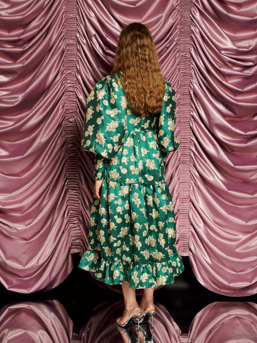 <b>DREAM</b> Showstopper Jacquard Maxi Dress - Image 3