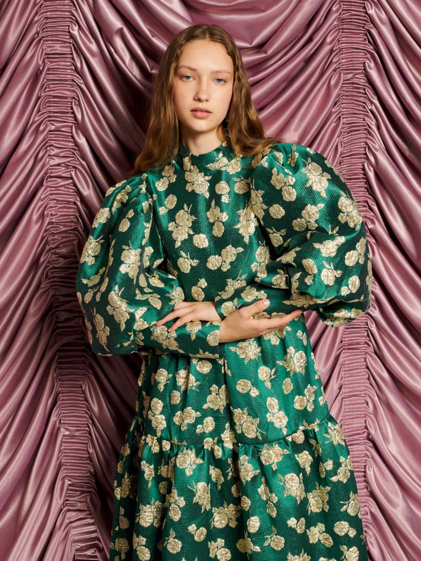 <b>DREAM</b> Showstopper Jacquard Maxi Dress - Image 5