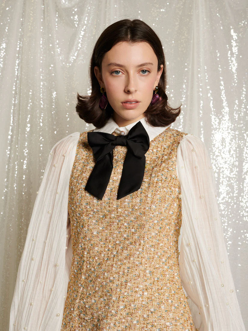 <b>DREAM</b> Sparkle Storm Tweed Mini Dress - Image 5