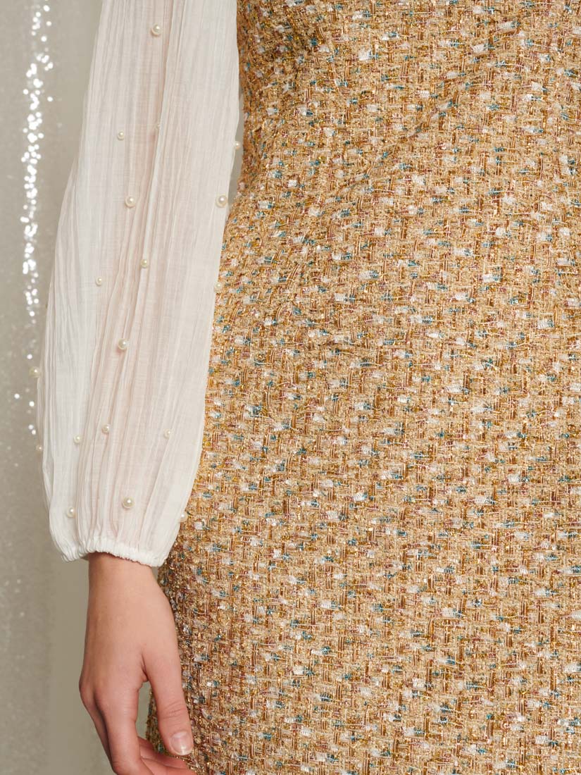 <b>DREAM</b> Sparkle Storm Tweed Mini Dress - Image 6