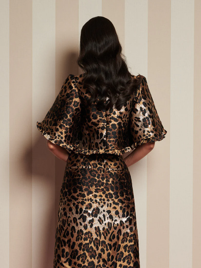 Suite Leopard Jacquard Top - Image 3