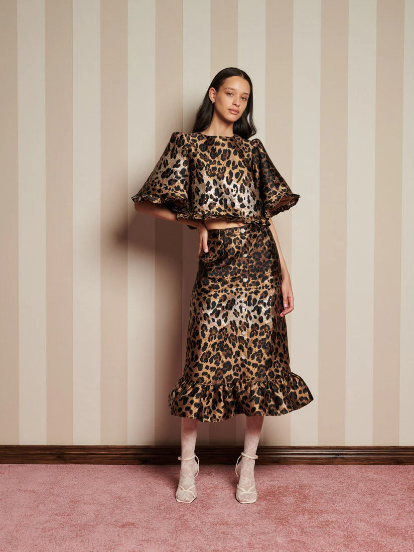 Suite Leopard Jacquard Top - Image 4