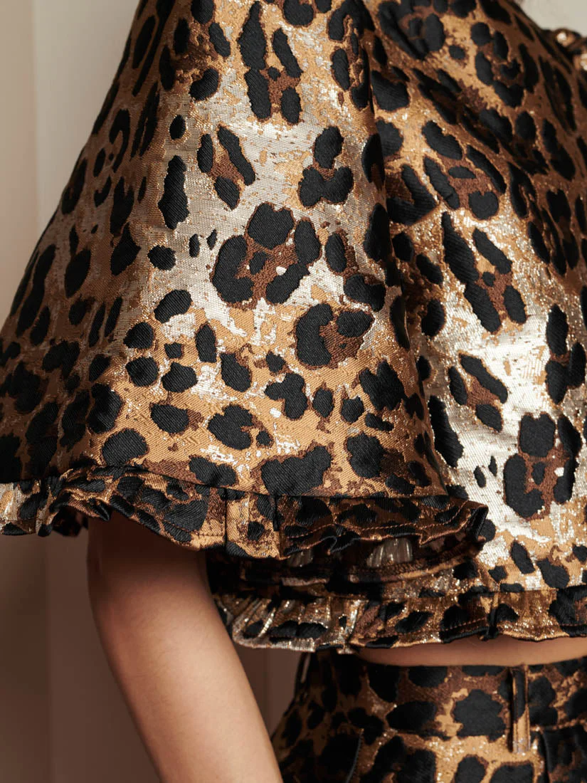 Suite Leopard Jacquard Top - Image 6