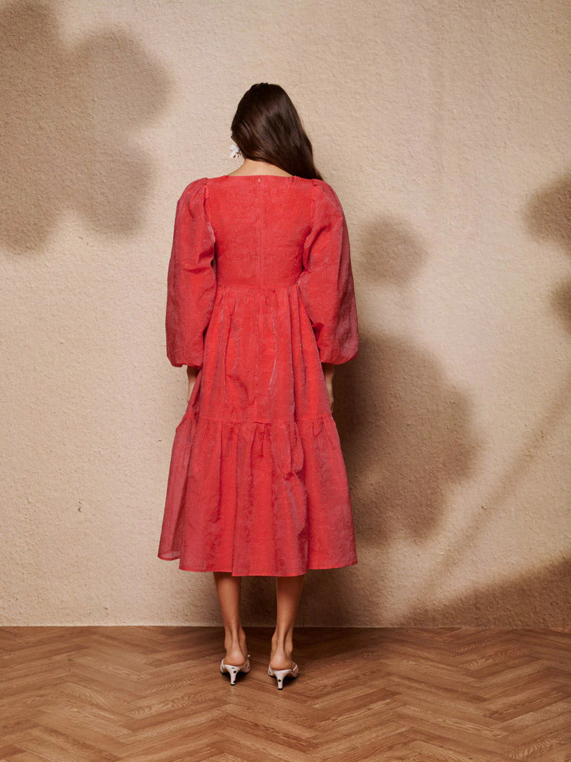 Sunrise Bow Midi Dress - Image 3