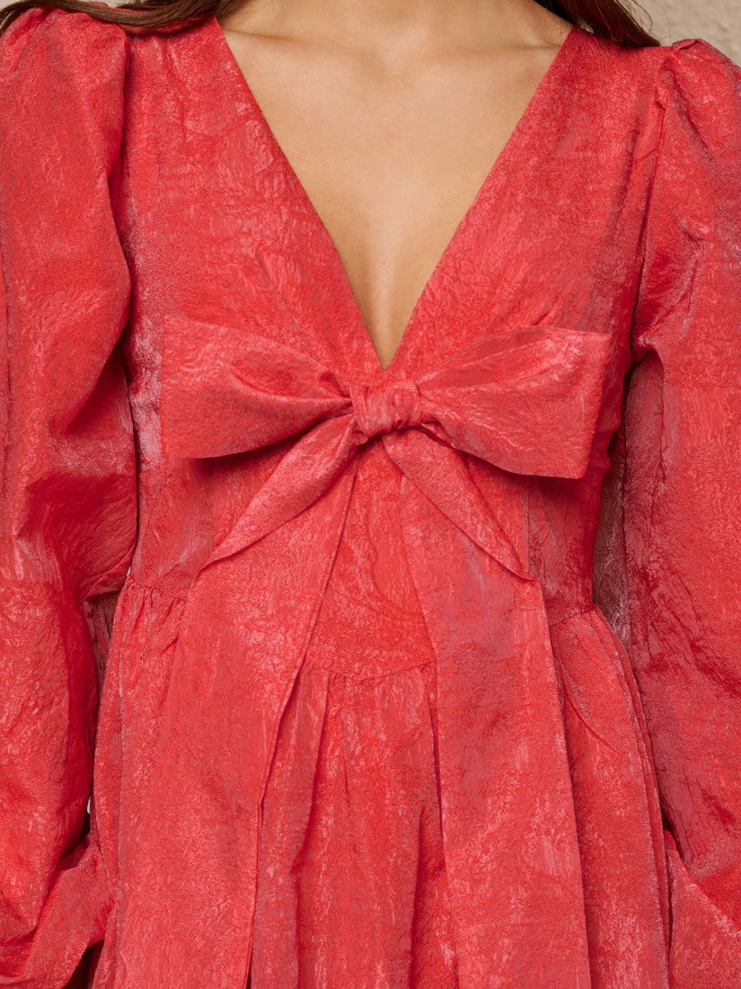 Sunrise Bow Midi Dress - Image 6