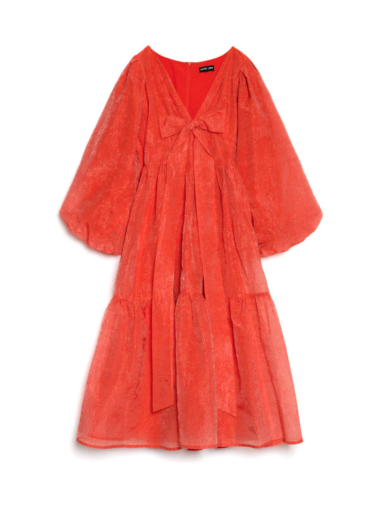 Sunrise Bow Midi Dress - Image 7