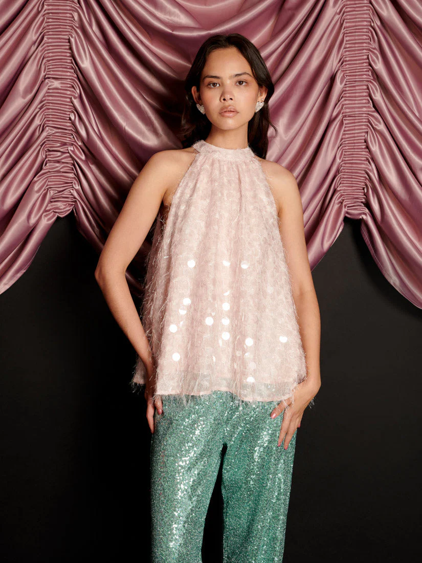 Teese Sequin Halterneck Top