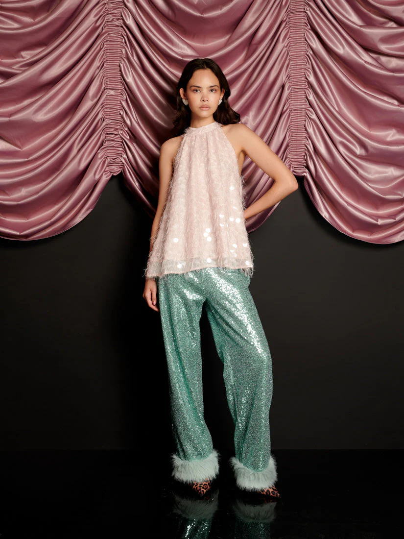 Teese Sequin Halterneck Top - Image 4