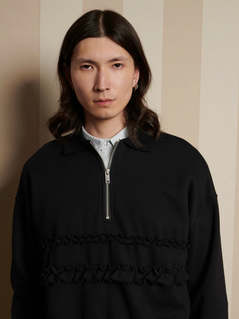 Tommie Ruffle Half Zip Sweat - Image 5