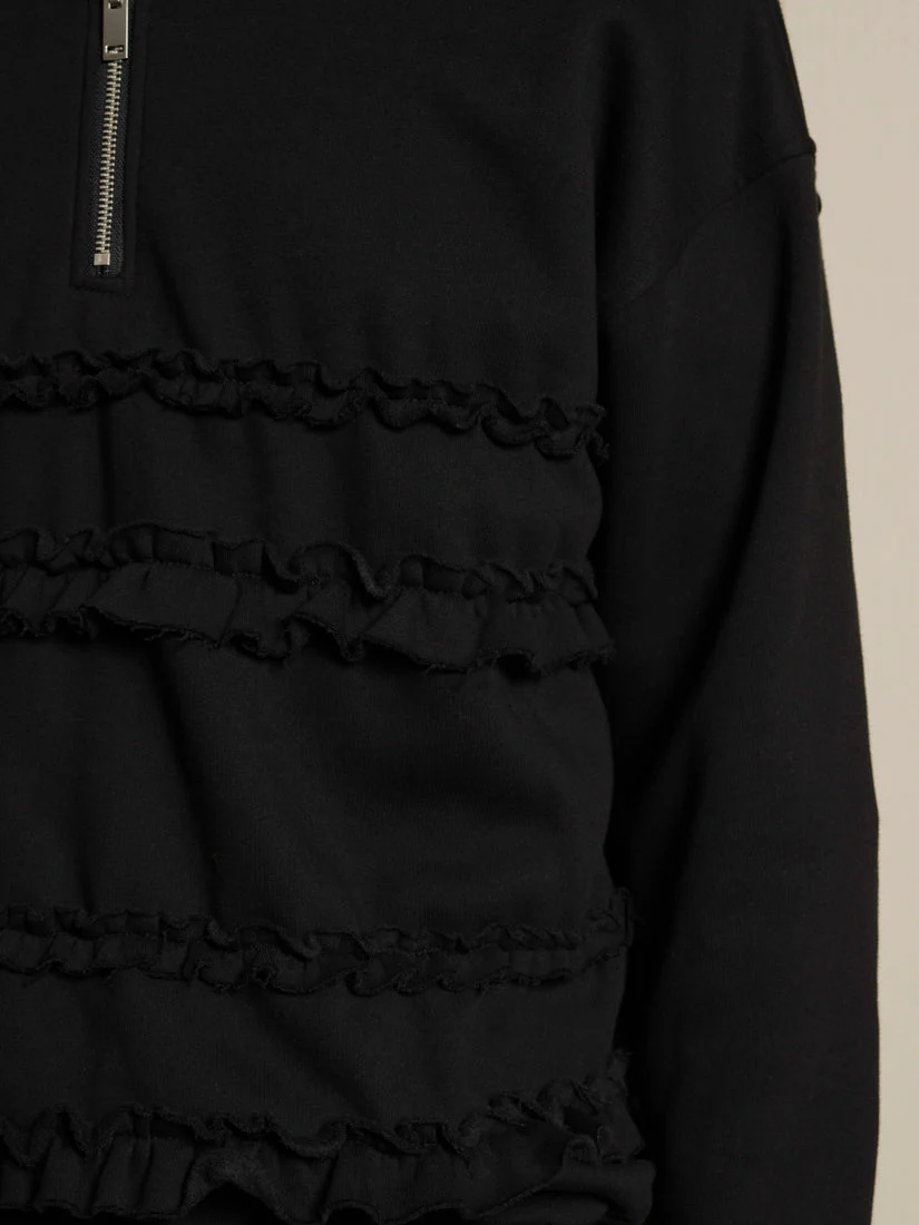 Tommie Ruffle Half Zip Sweat - Image 6