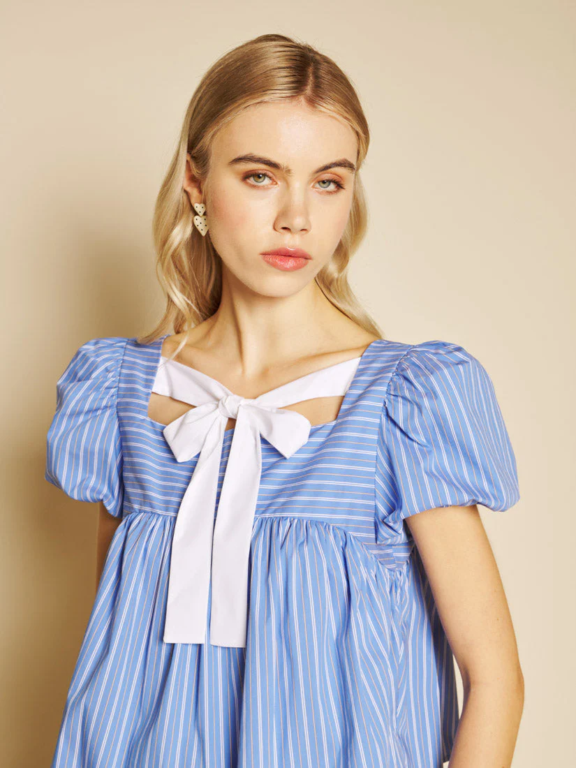 Tulip Stripe Bow Top - Image 5