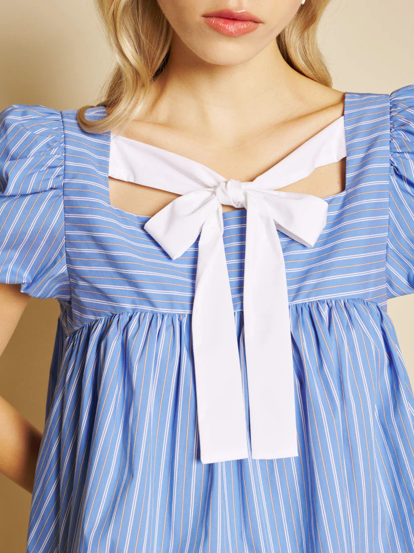 Tulip Stripe Bow Top - Image 6