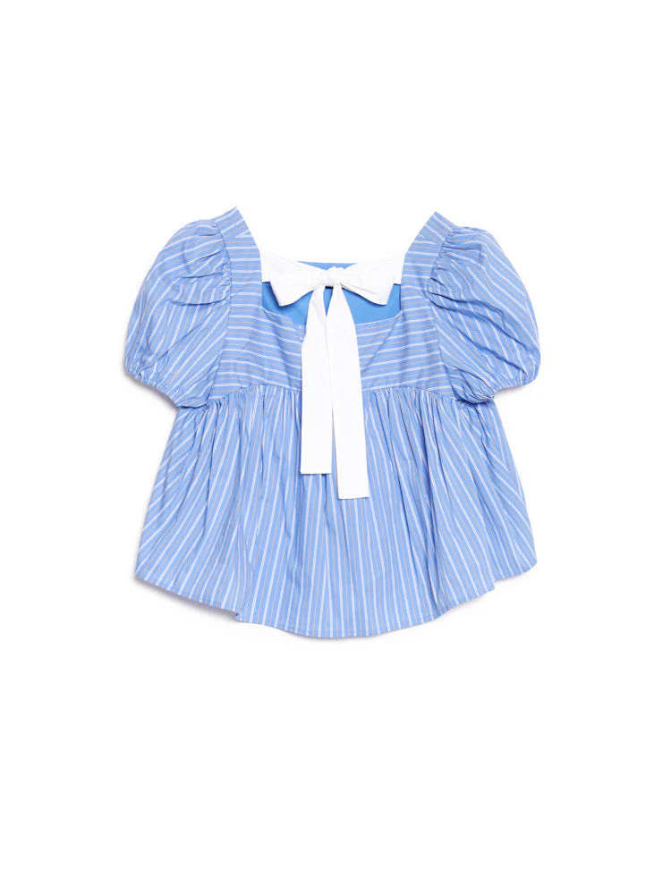 Tulip Stripe Bow Top - Image 7